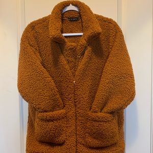 Oversized teddy bear coat